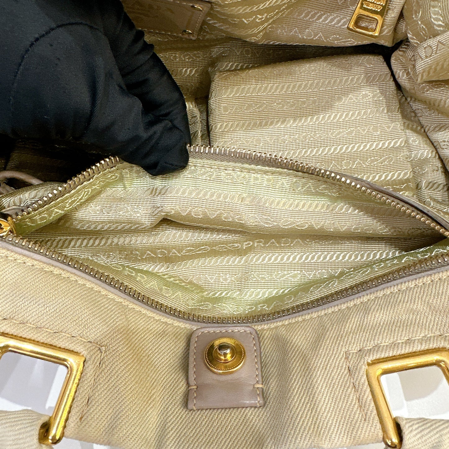 Prada Denim Canapa Tote