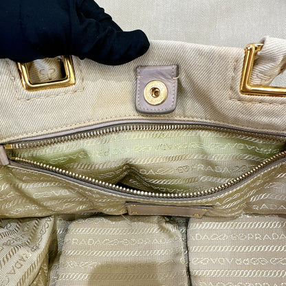 Prada Denim Canapa Tote
