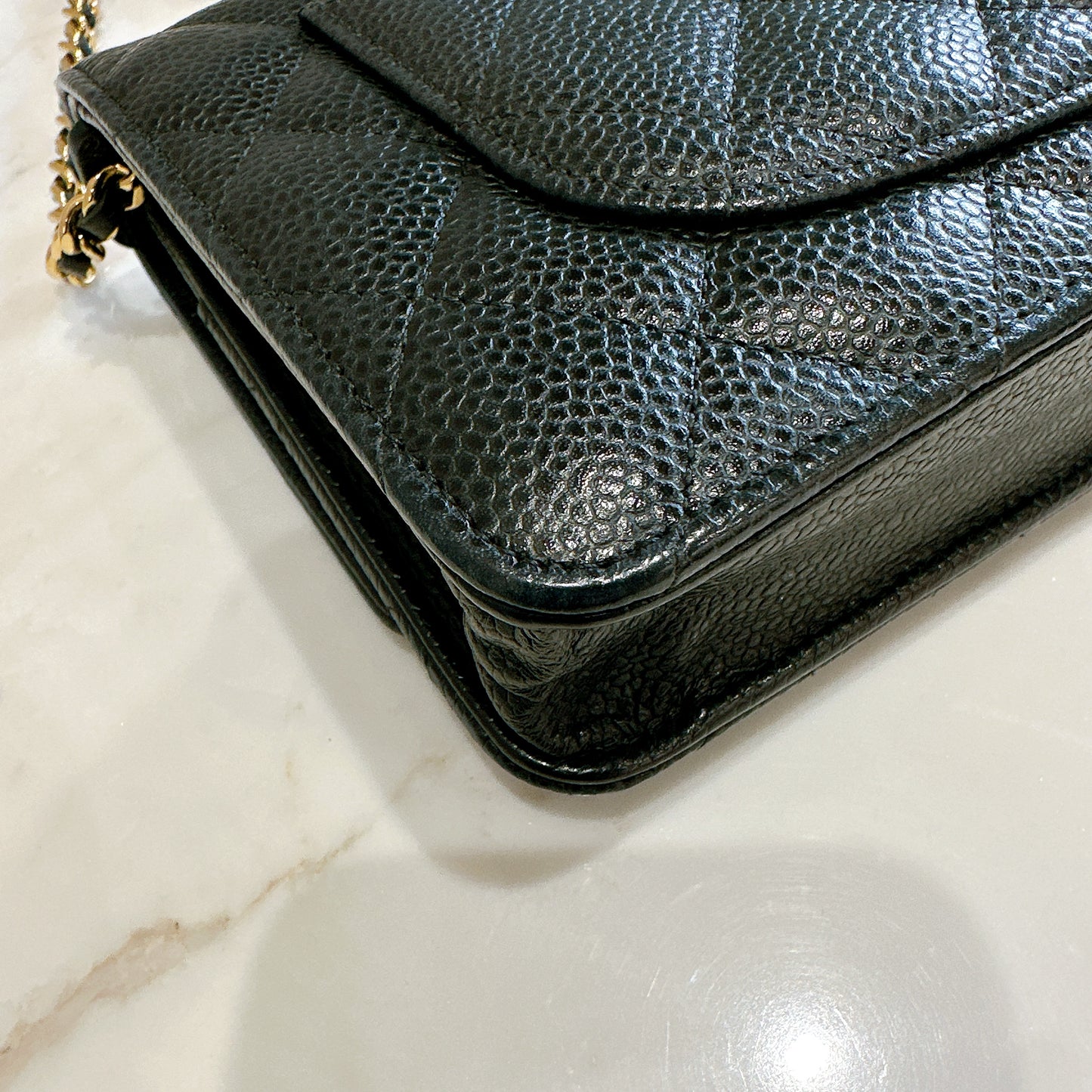 Chanel Wallet On Chain in Black GHW