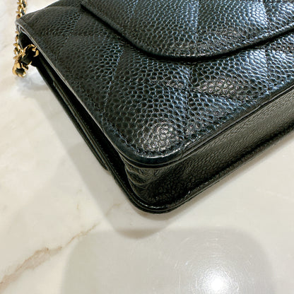 Chanel Wallet On Chain in Black GHW