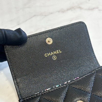 Chanel Caviar Card Holder Black