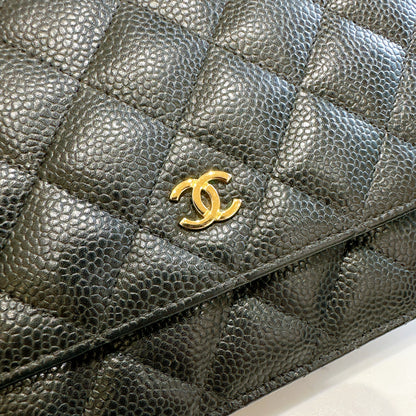 Chanel Wallet On Chain in Black GHW