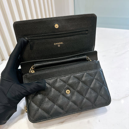 Chanel Wallet On Chain in Black GHW
