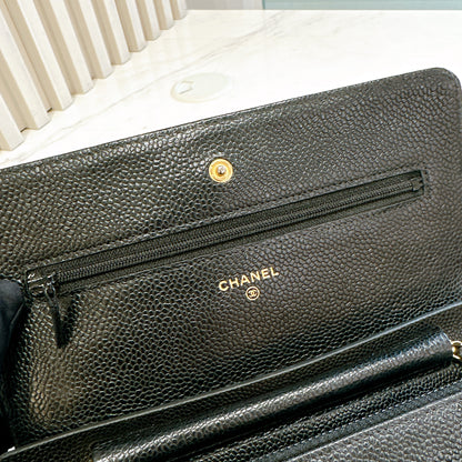 Chanel Wallet On Chain in Black GHW