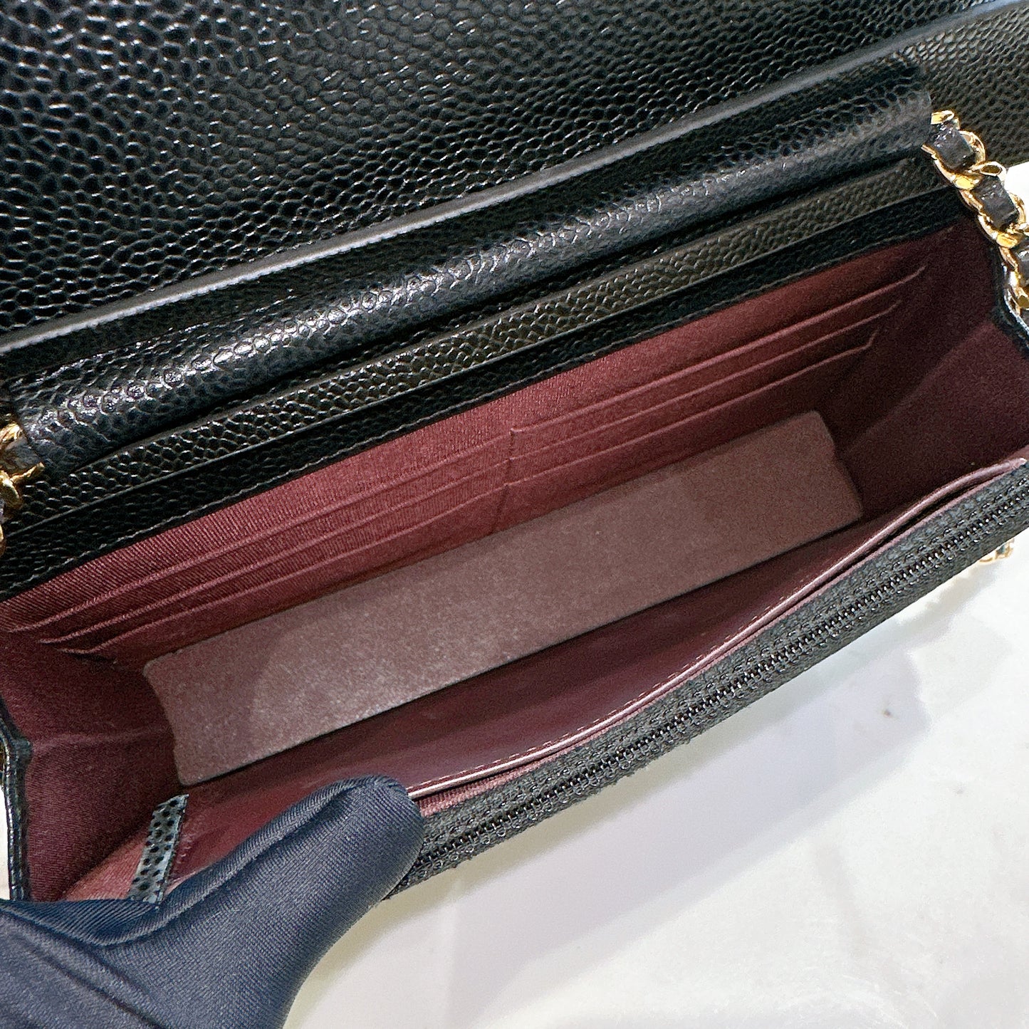 Chanel Wallet On Chain in Black GHW