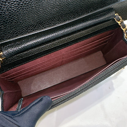 Chanel Wallet On Chain in Black GHW