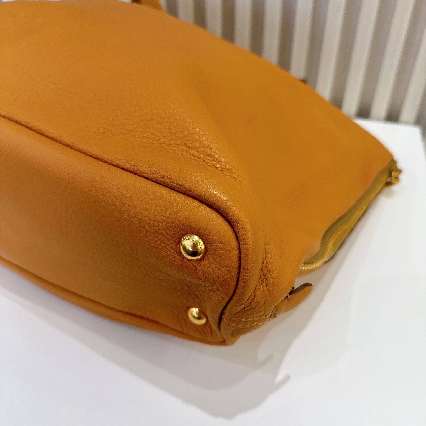 Prada Vitello Daino Leather Side Zip