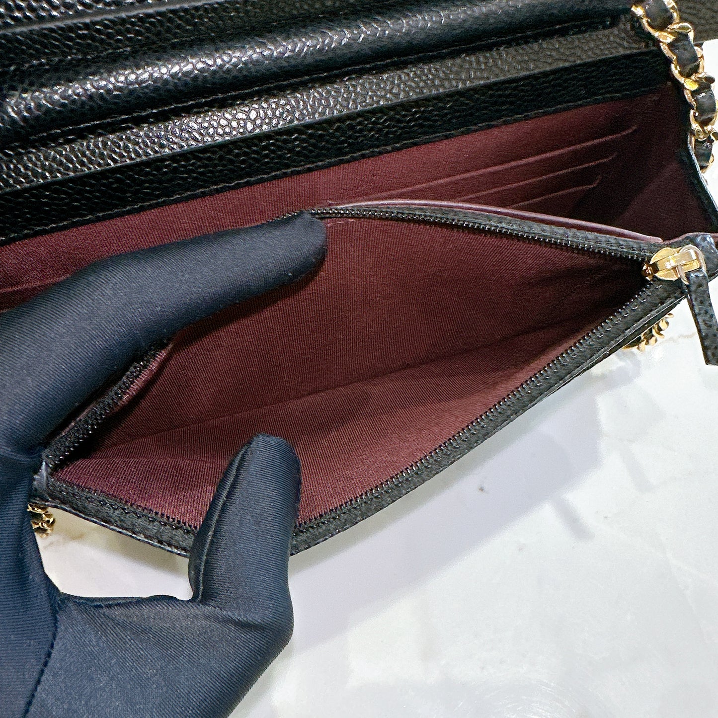 Chanel Wallet On Chain in Black GHW