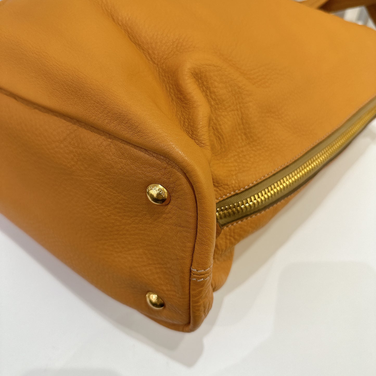 Prada Vitello Daino Leather Side Zip