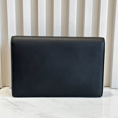Dior Saddle Pouch in Black Calfskin