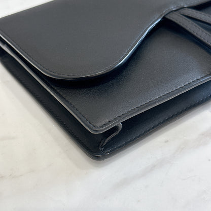 Dior Saddle Pouch in Black Calfskin