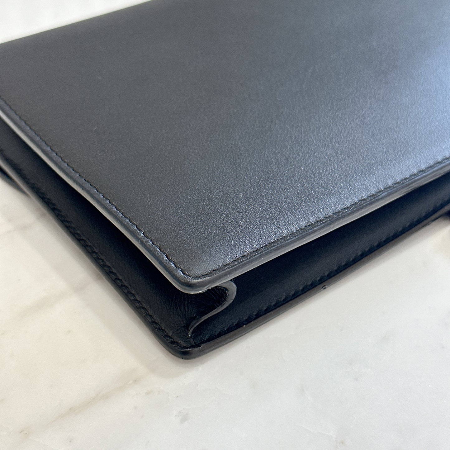 Dior Saddle Pouch in Black Calfskin