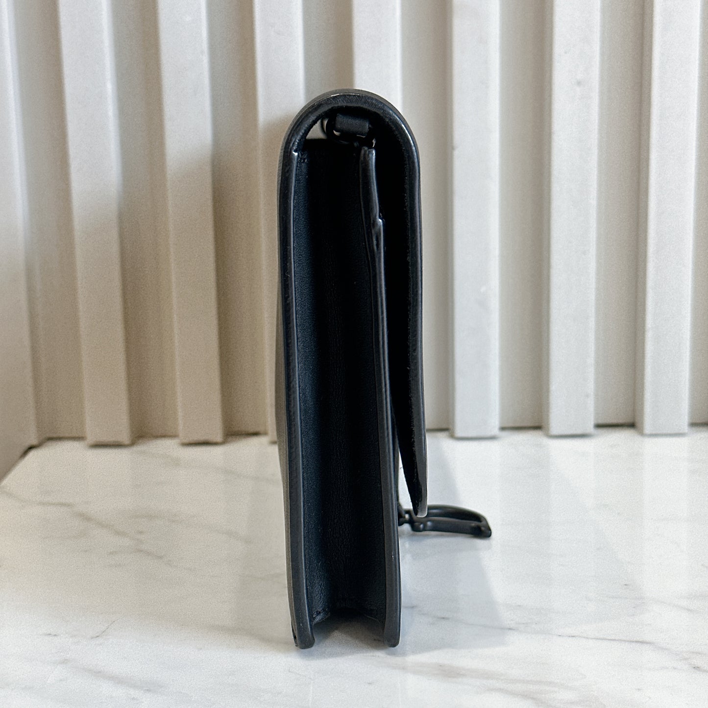 Dior Saddle Pouch in Black Calfskin