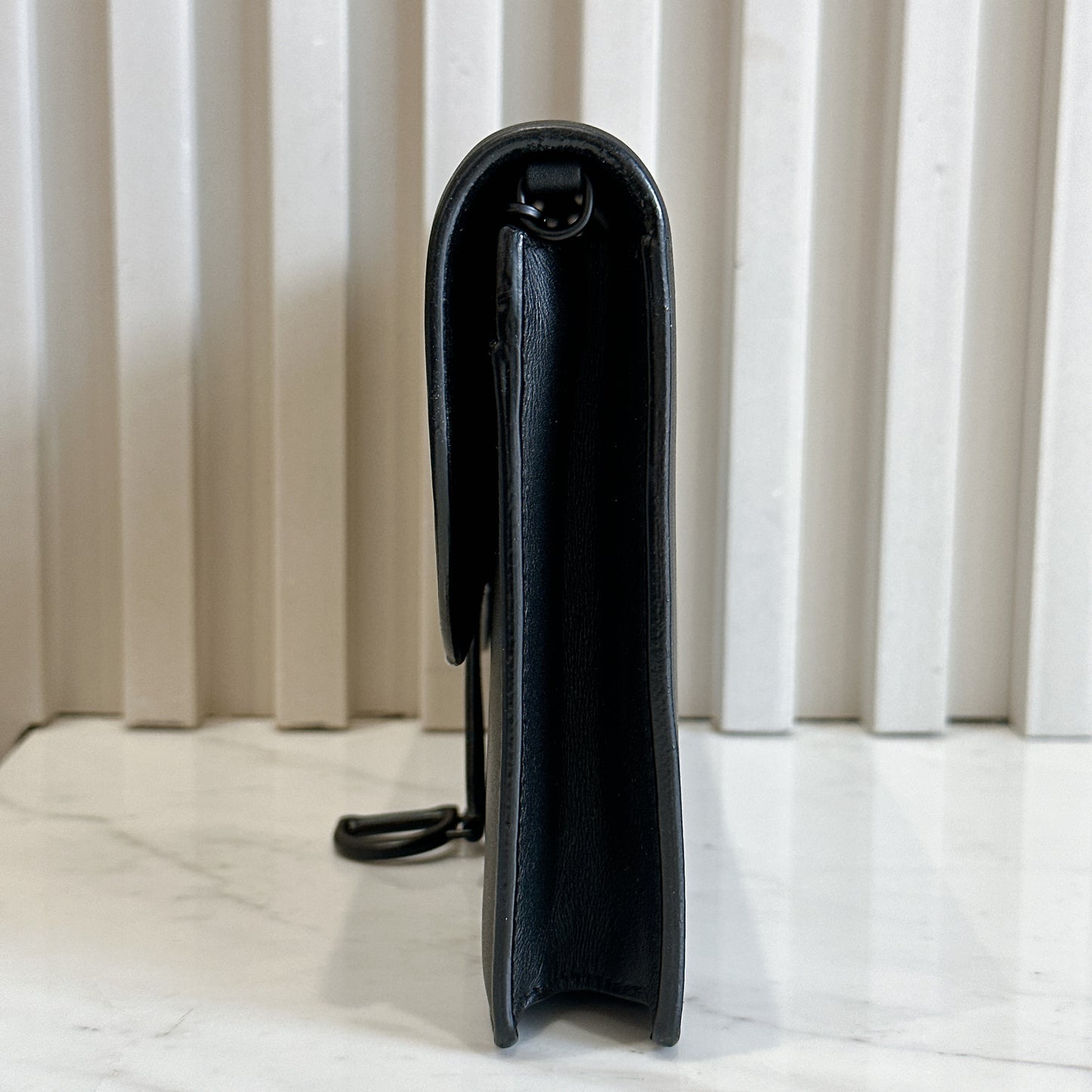 Dior Saddle Pouch in Black Calfskin