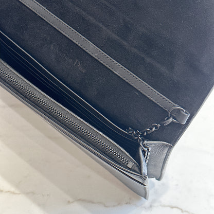 Dior Saddle Pouch in Black Calfskin