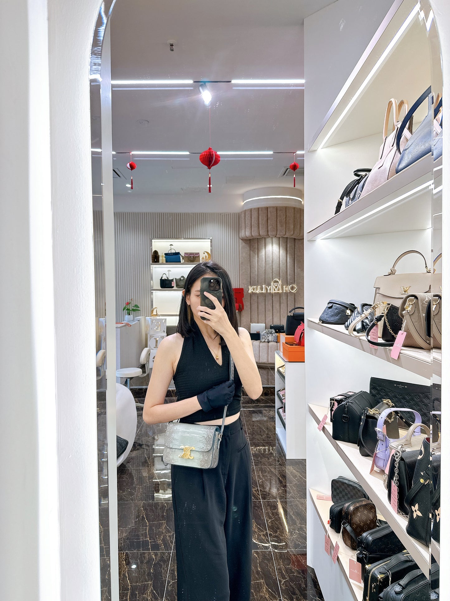 Celine Teen Triomphe Bag in Lizard