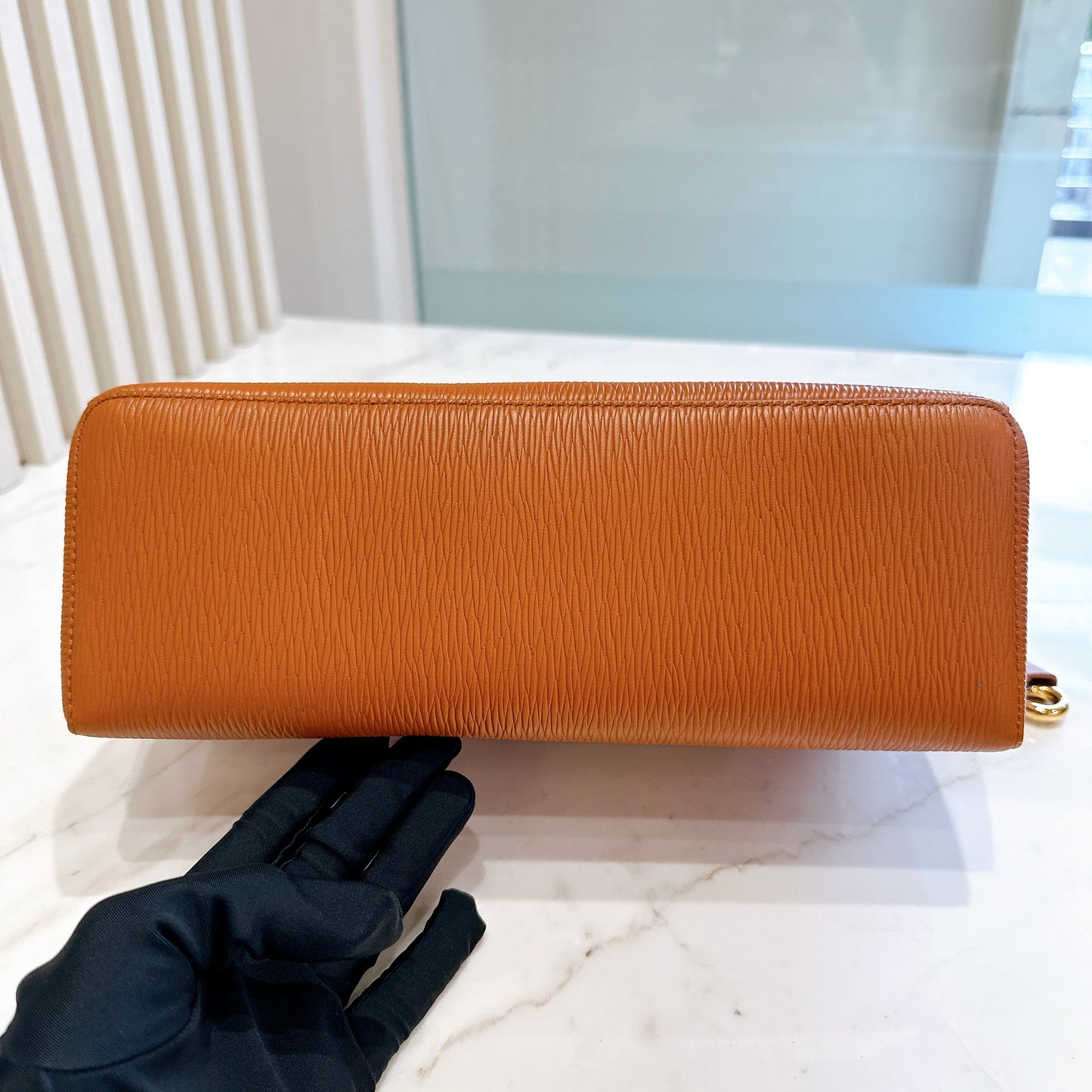 Loro Piana Extra Bag L27 OX Leather Warm Tan/Sun Gold