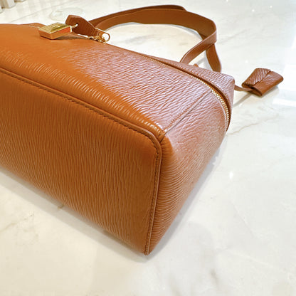 Loro Piana Extra Bag L27 OX Leather Warm Tan/Sun Gold