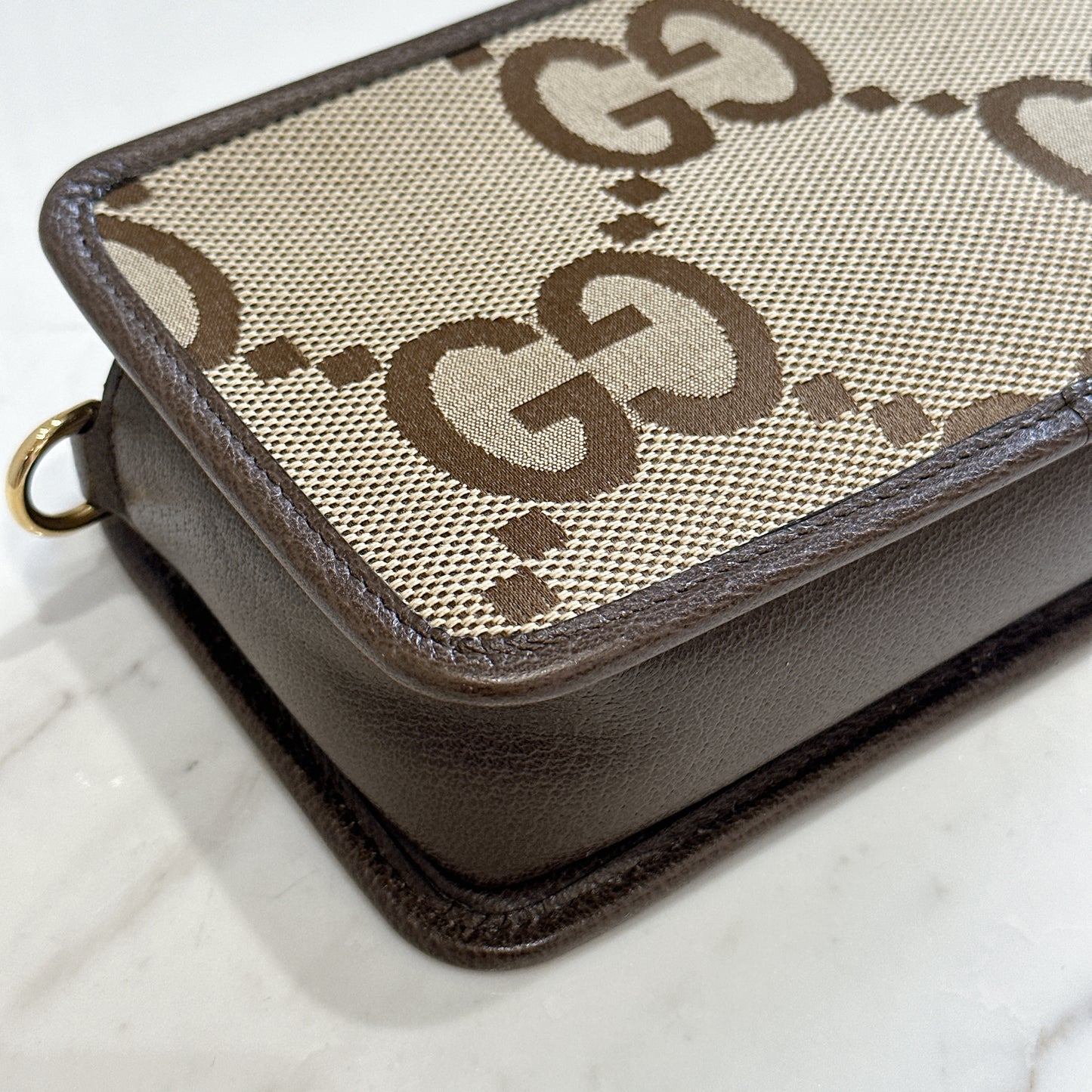Gucci Jumbo GG Canvas Mini Crossbody Bag