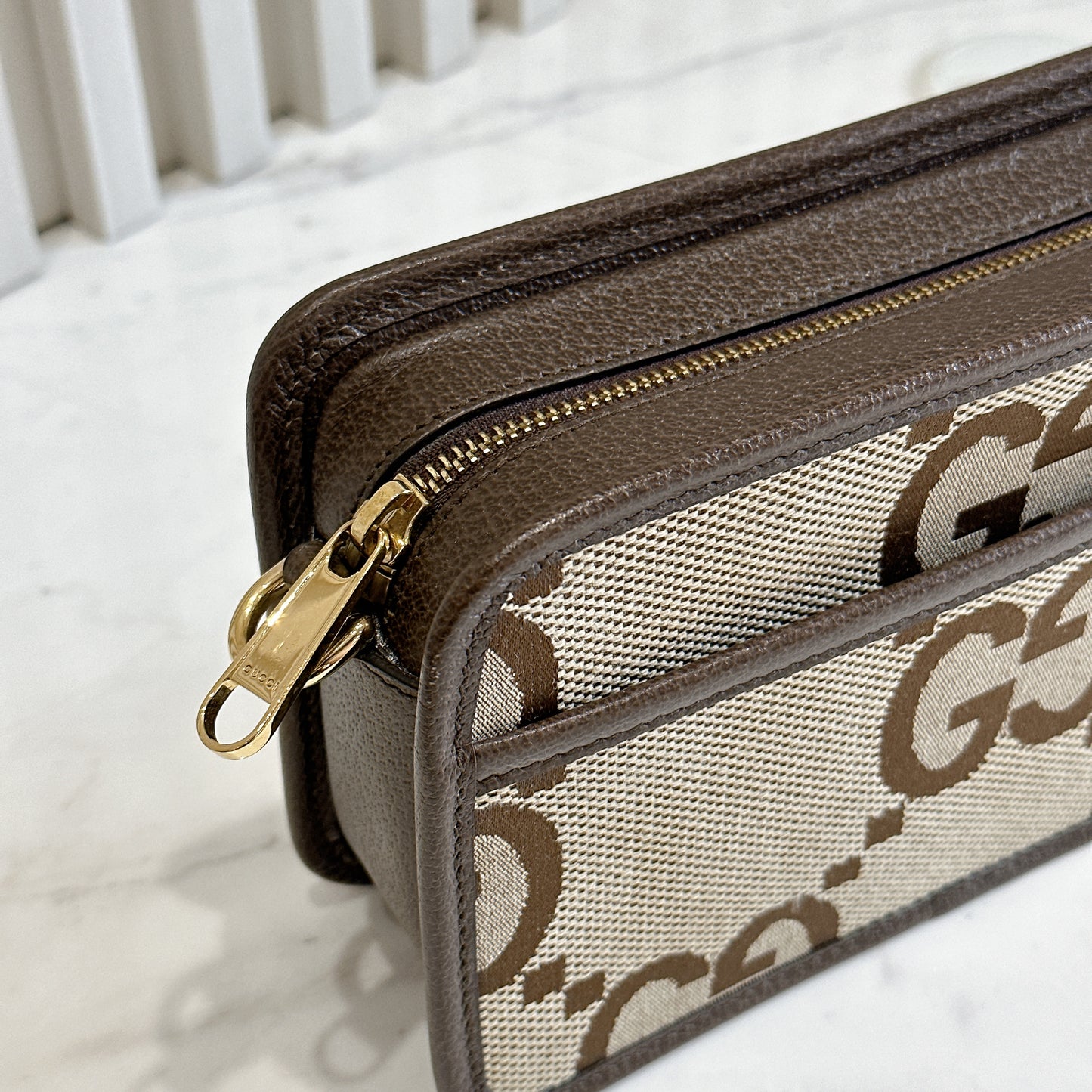 Gucci Jumbo GG Canvas Mini Crossbody Bag