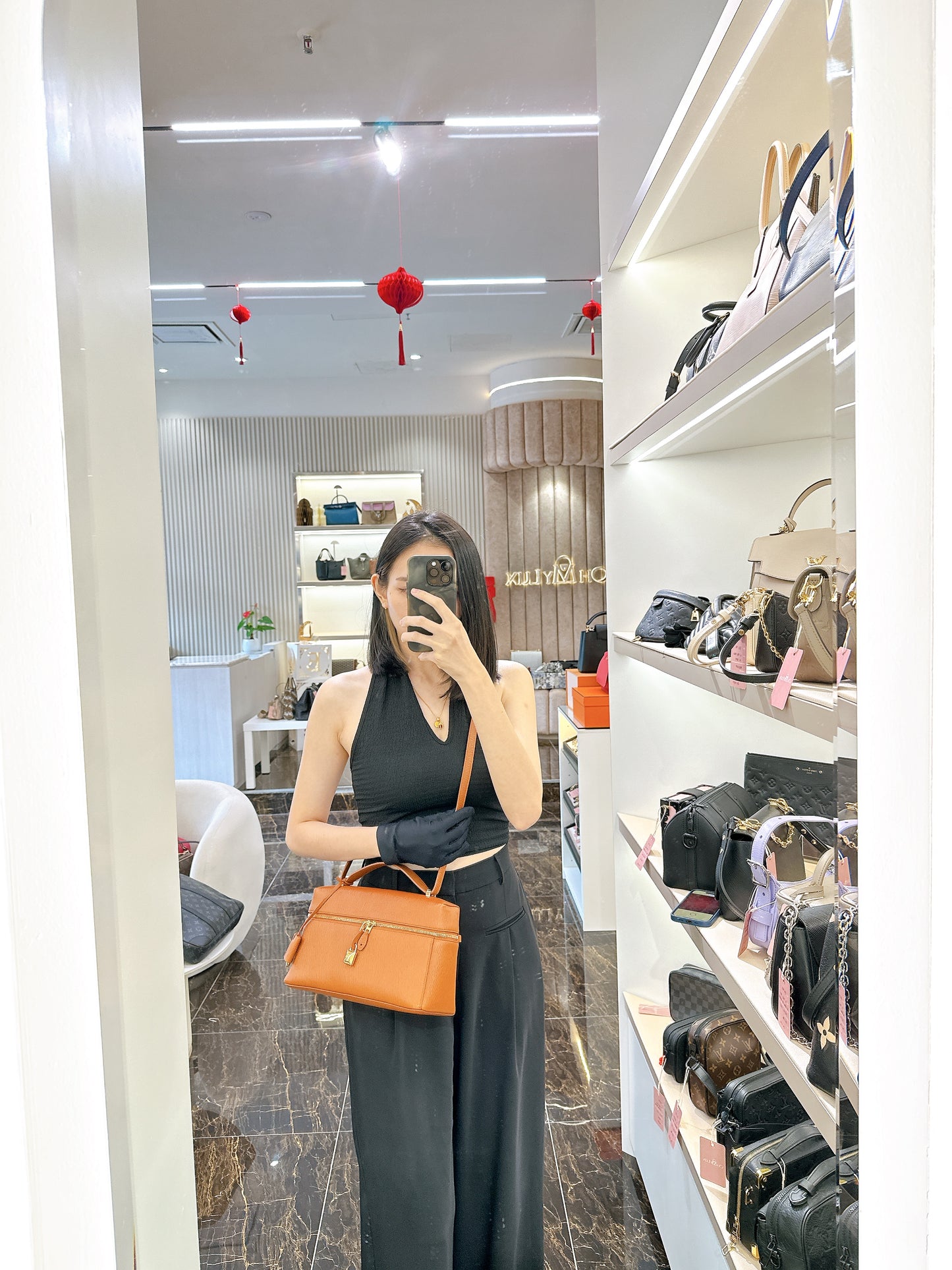Loro Piana Extra Bag L27 OX Leather Warm Tan/Sun Gold