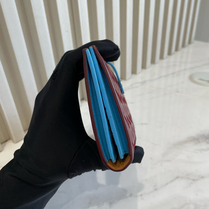 Bottega Veneta Intrecciato Leather Wallet in Burgundy