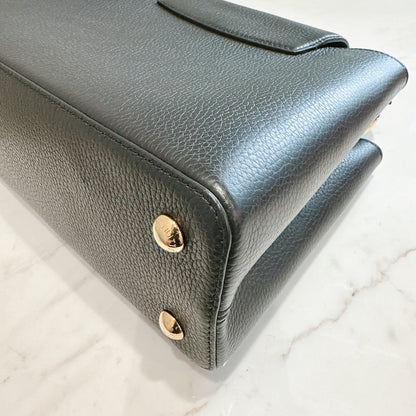 LV Mechanical Flowers Capucines MM in Black Taurillon