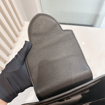 LV Mechanical Flowers Capucines MM in Black Taurillon