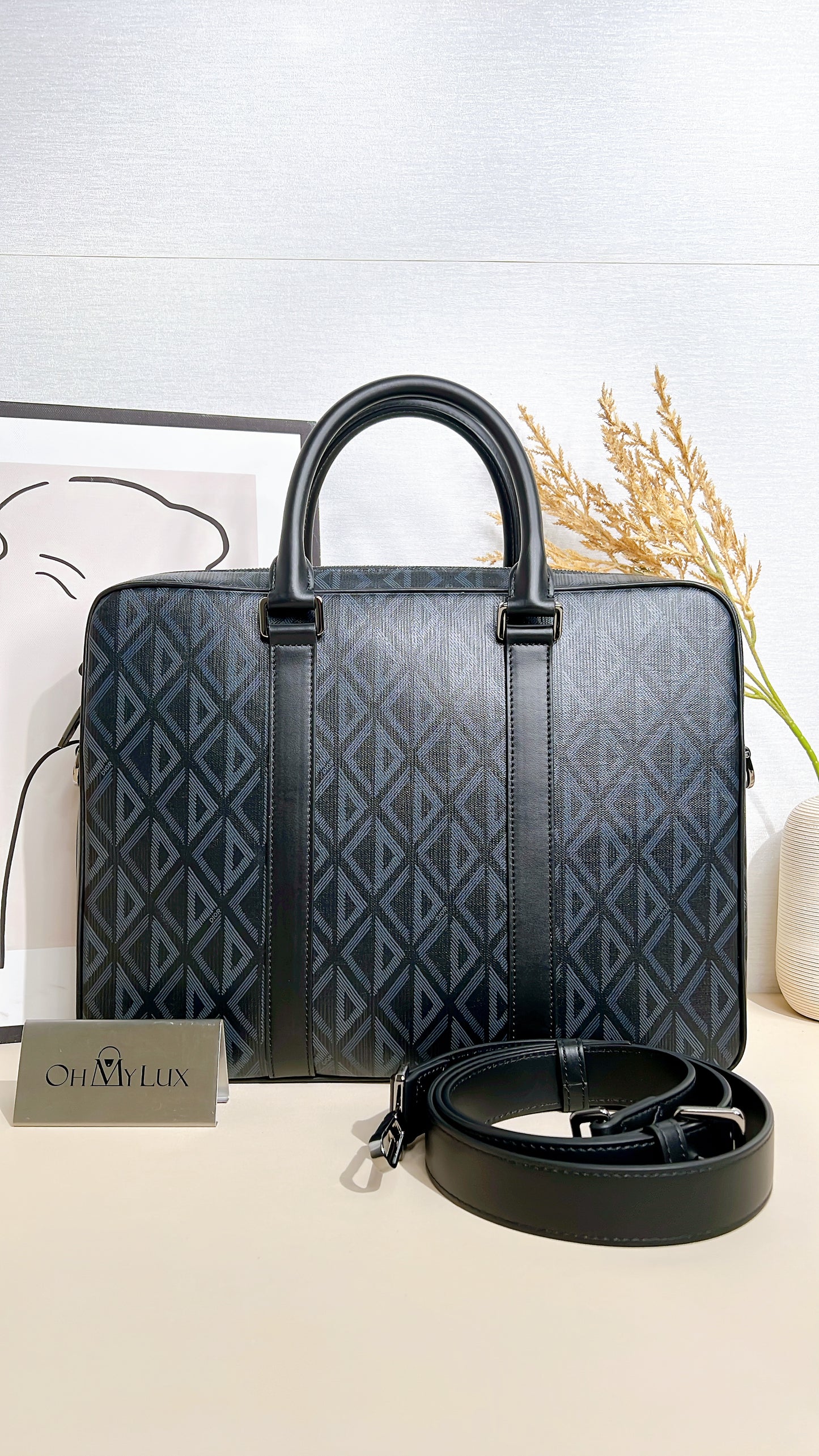 Dior CD Diamond Briefcase