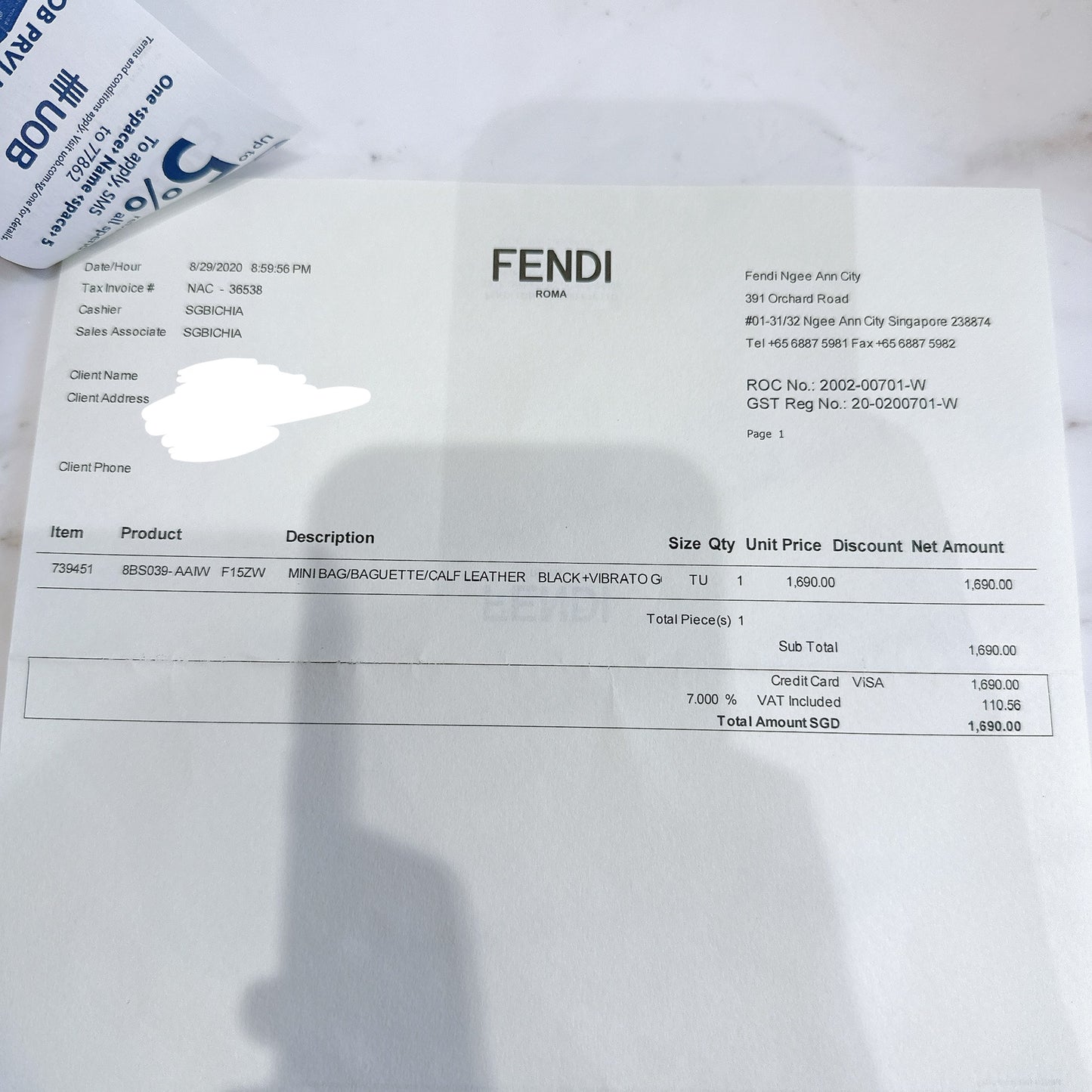 Fendi Mini Flat Baguette