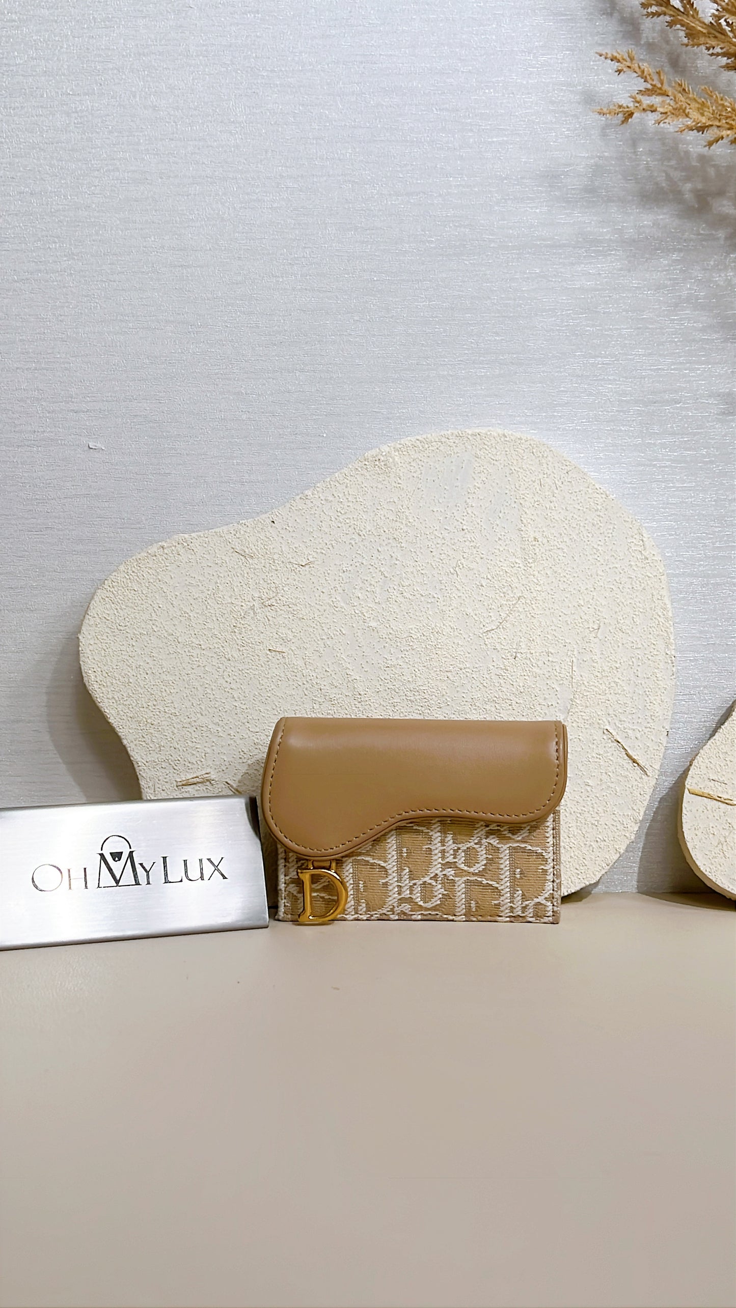 Dior Bloom Card Holder in Beige