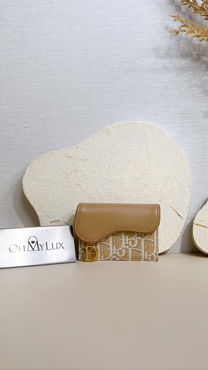 Dior Bloom Card Holder in Beige