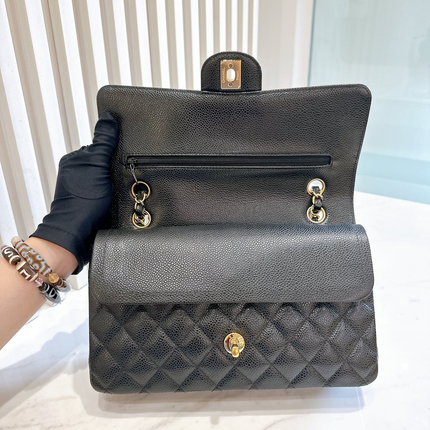 Chanel Classic Flap Medium In Black Caviar GHW