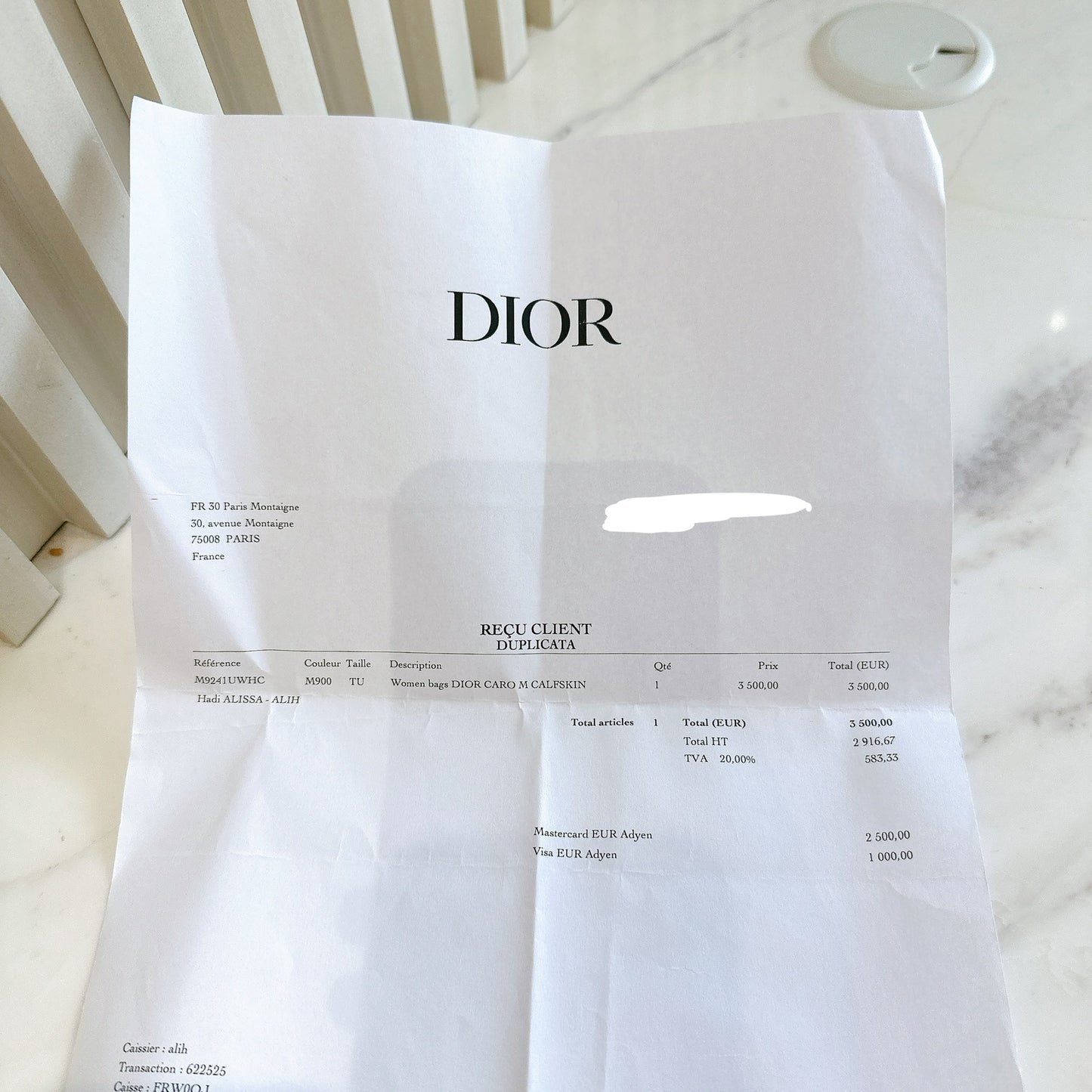 Dior Caro Small in Black
