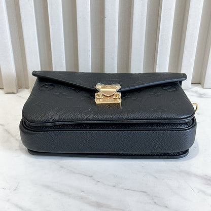 LV Metis East West in Empriente Leather Black