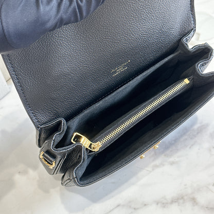 LV Metis East West in Empriente Leather Black