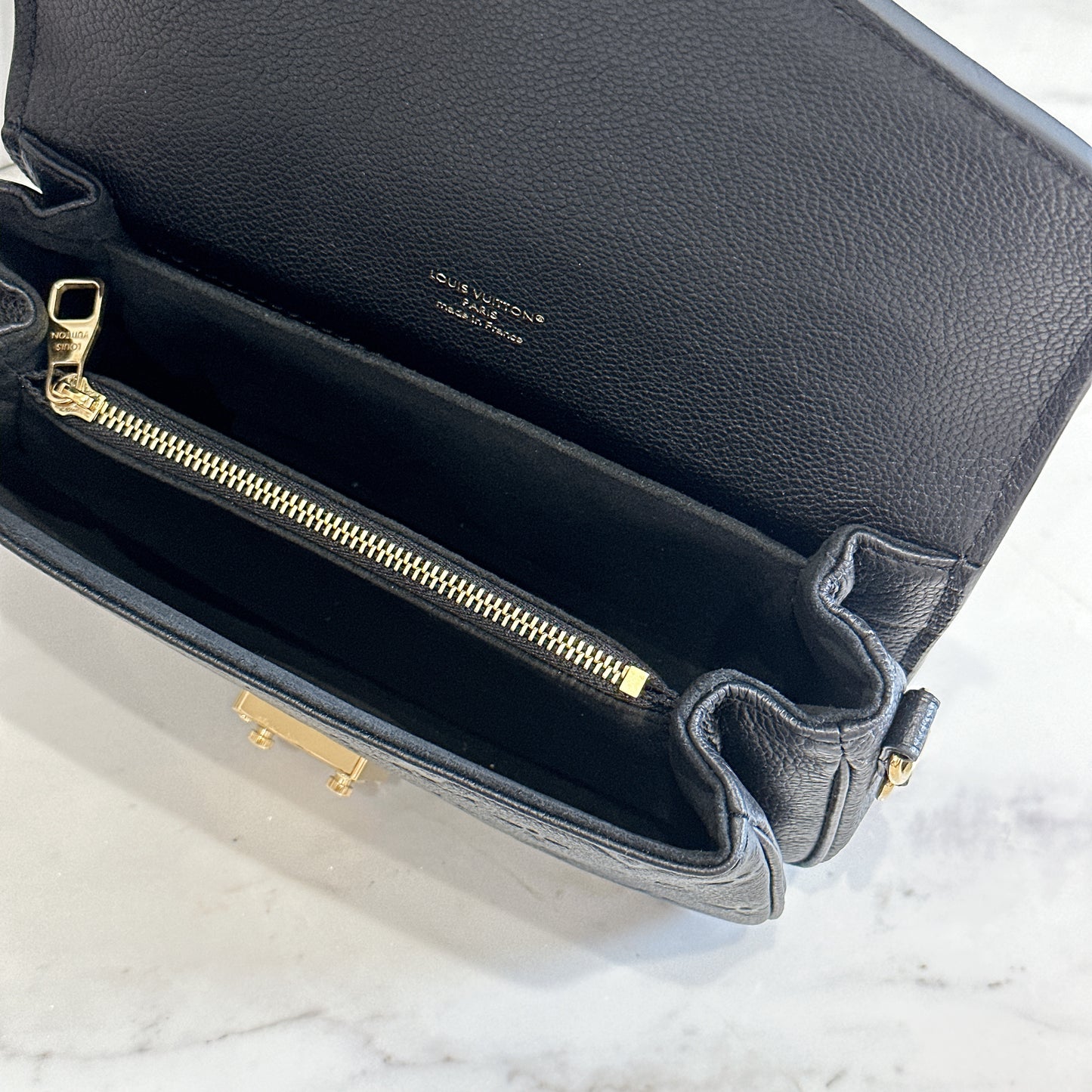 LV Metis East West in Empriente Leather Black
