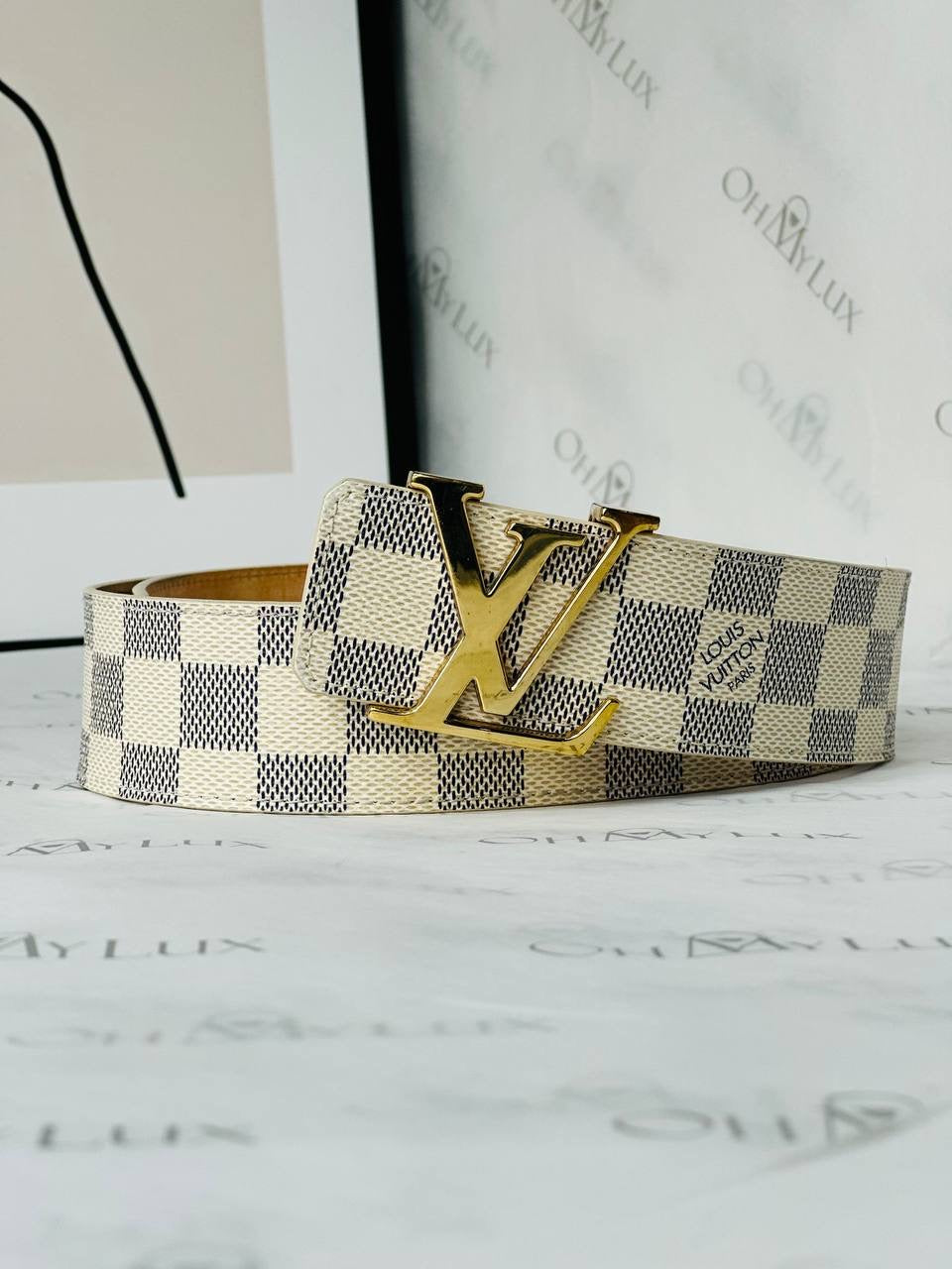 LV Damier Azur Initiales Belt