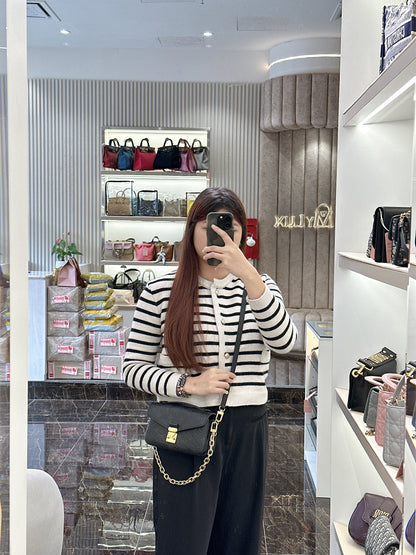 LV Metis East West in Empriente Leather Black