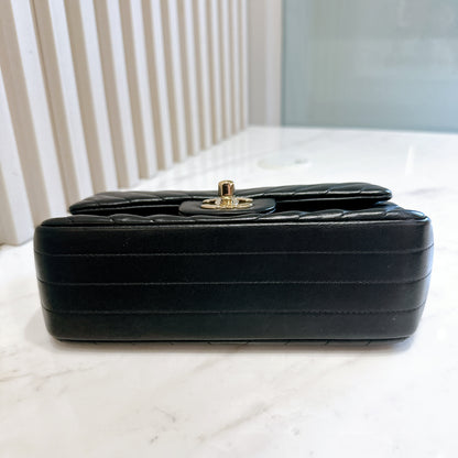 Chanel Mini Rectangular in Chevron Black GHW