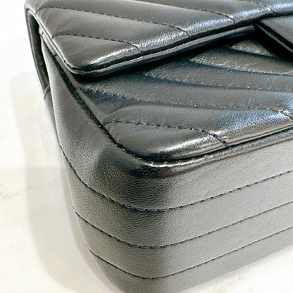 Chanel Mini Rectangular in Chevron Black GHW