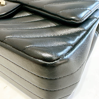 Chanel Mini Rectangular in Chevron Black GHW