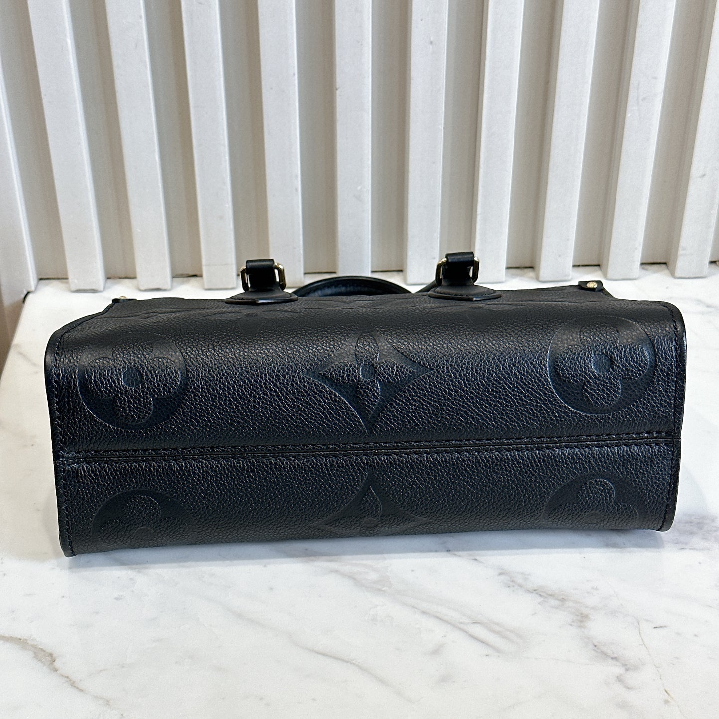 LV On the Go East West in Empriente Leather Black