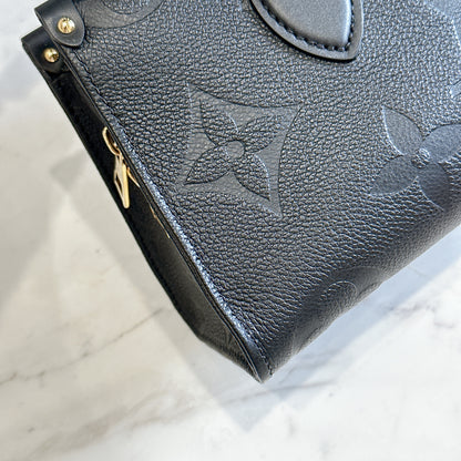 LV On the Go East West in Empriente Leather Black