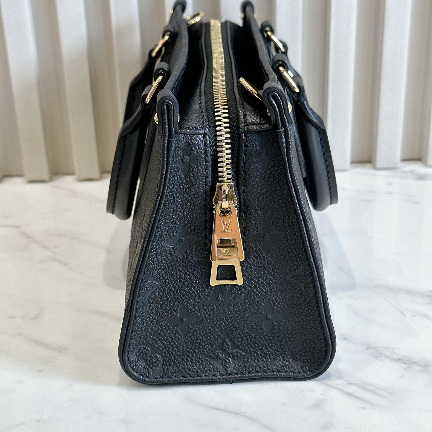 LV On the Go East West in Empriente Leather Black