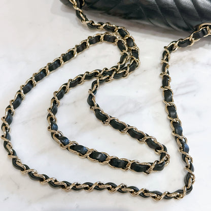 Chanel Mini Rectangular in Chevron Black GHW