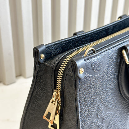 LV On the Go East West in Empriente Leather Black