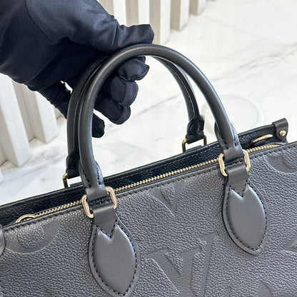 LV On the Go East West in Empriente Leather Black