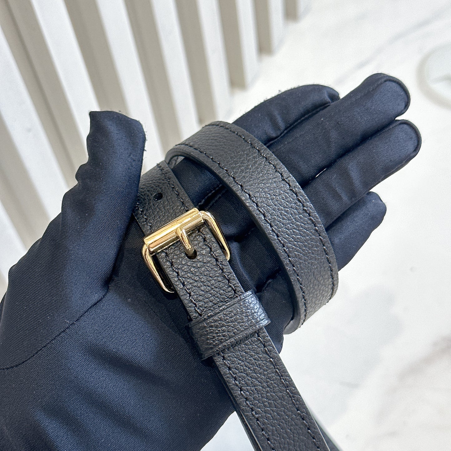 LV On the Go East West in Empriente Leather Black