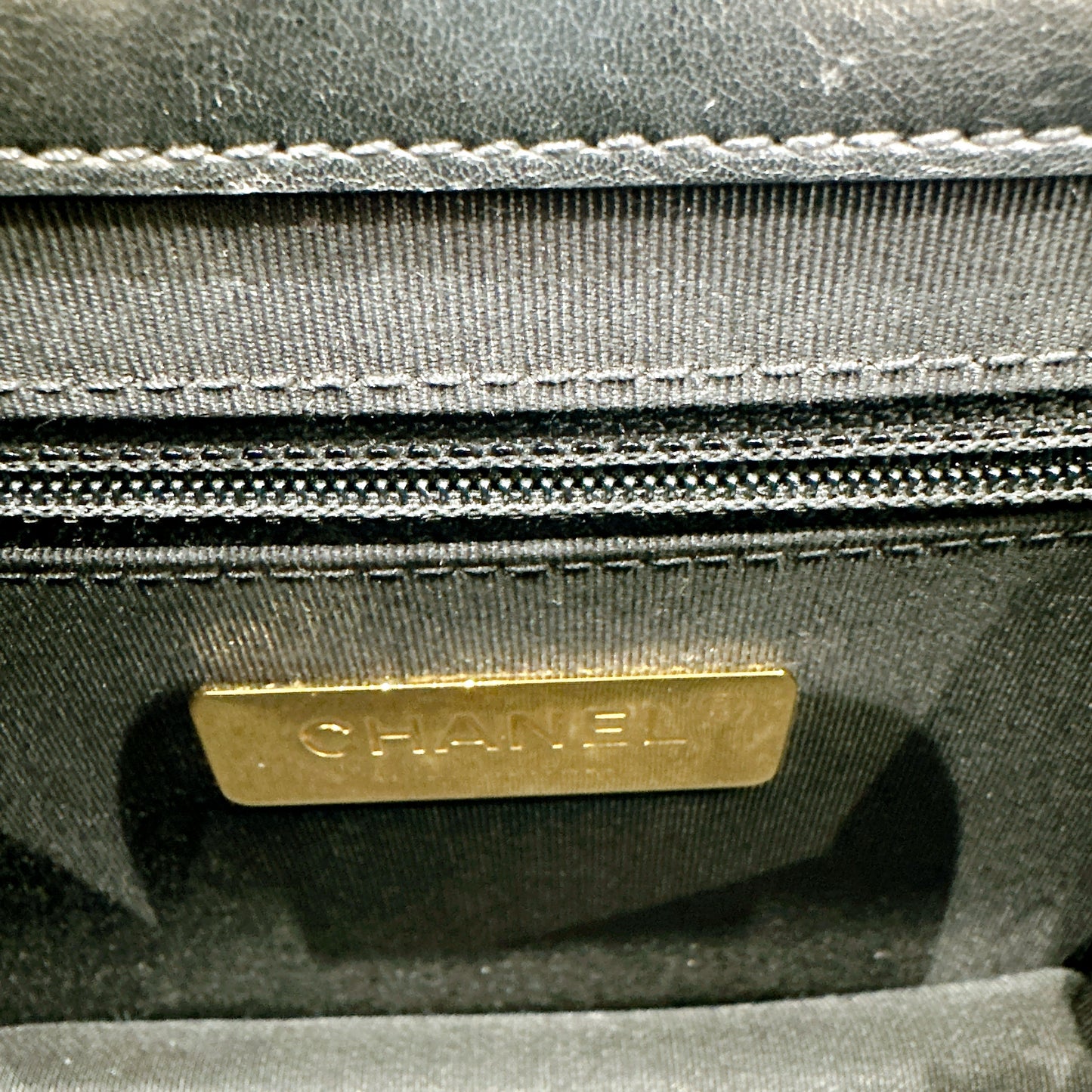 Chanel Black Caviar Calfskin Handle Flap Bag GHW